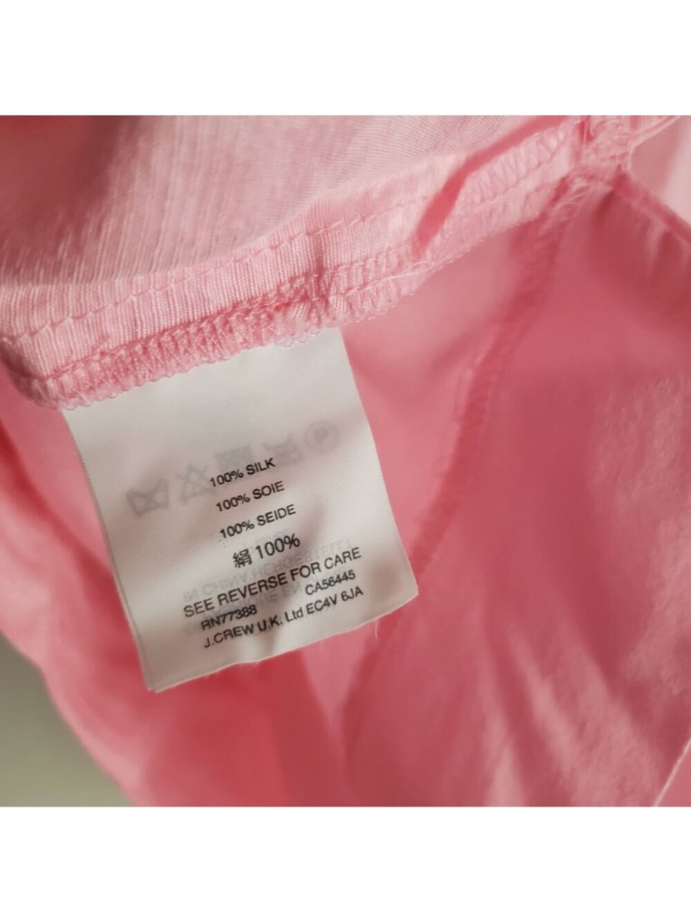 J Crew Pink Silk Blouse 8 Off-Shoulder Top w Bow Tied Sleeves - Picture 11 of 12